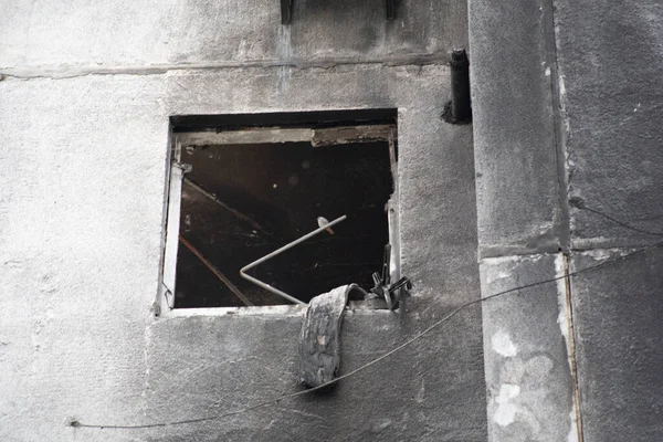 Zerstörte Mehrstöckige Gebäude Der Stadt Borodyanka Gebiet Kiew Nach Dem — Stockfoto
