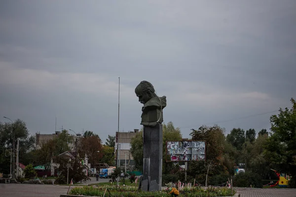 Borodyanka Kyjevský Kraj Ukrajina 2022 Zničené Vícepodlažní Budovy Městě Borodyanka — Stock fotografie