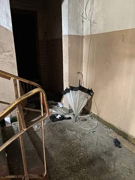 Rusya 'nın Ukrayna' yı işgalinden sonra Irpen 'deki yerleşim alanlarının yıkılması ve hasar görmesi