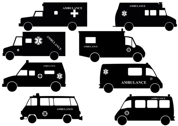 911 ambulâncias carros de bombeiros Ilustração De Stock