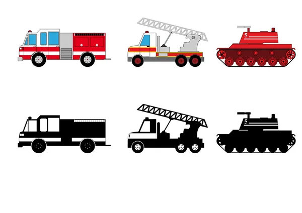 Brandweerman vervoer — Stockvector