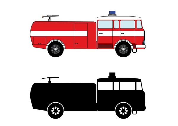 Fireman transportation — Stock Vector