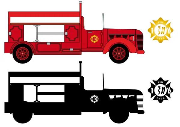 Fireman transportation — Stock Vector