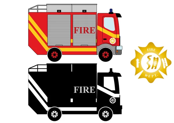 Transporte de bombeiros Gráficos De Vetores