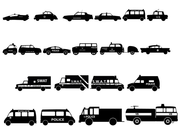 Polis arabaları siluet