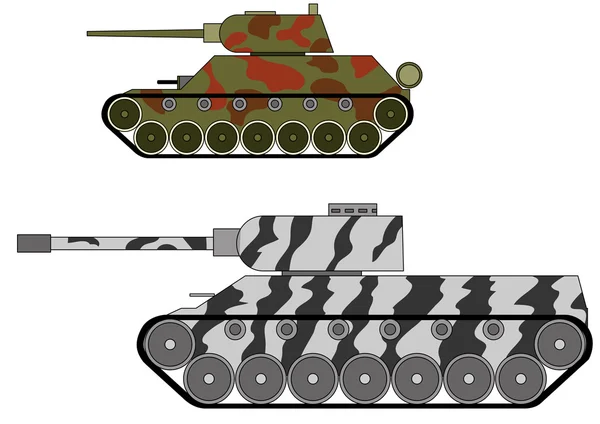 2 tanks — Stockvector