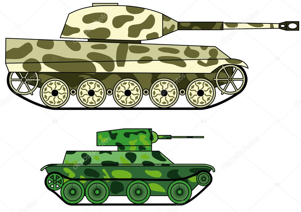 Dibujos animados de tanques militares imágenes de stock de arte vectorial |  Depositphotos