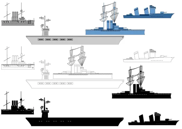 Πολεμικά πλοία — Διανυσματικό Αρχείο