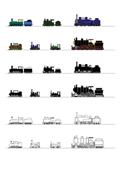 Trains pour enfants 4 — Image vectorielle