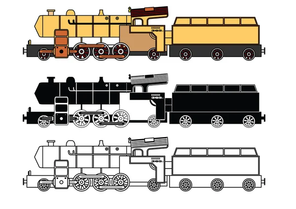 Children's trains 5 — Stock Vector