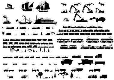 araçların Silhouettes