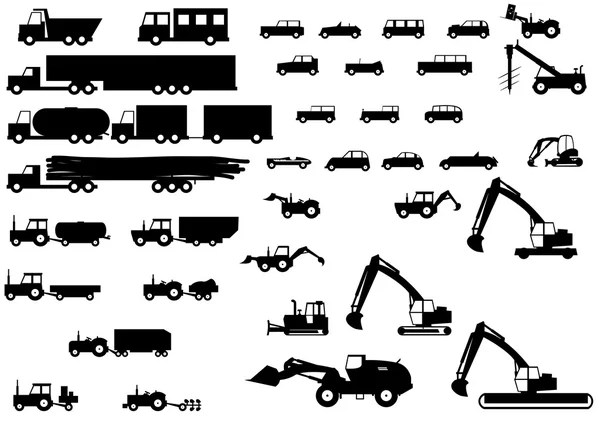 Silhouetten von Fahrzeugen 2 Vektorgrafiken