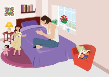 Bana ve anneme şarkı söylemek benim bebek