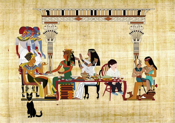 Passover Seder with Pharaoh — Stock Photo, Image