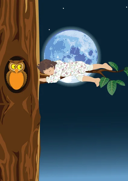 Spí na stromě — Stock fotografie