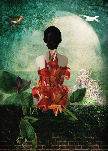 Denize bakan bir çitte otur.