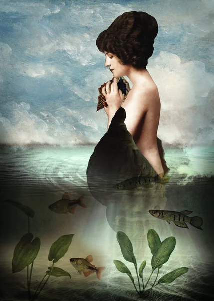 Sabah kederi okyanus suyunda ve kalpte