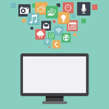 PC ekranı simgeleri ile