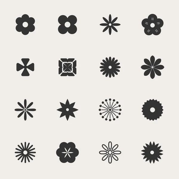 Flowers Vector Icon Set Stock Vector