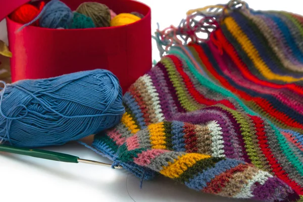 Pletení, vlákna — Stock fotografie