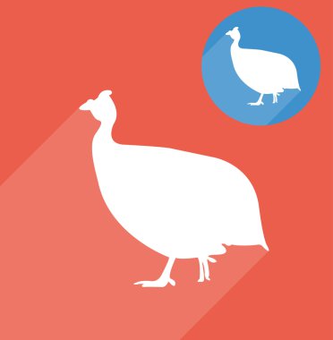 Gine fowl siluet