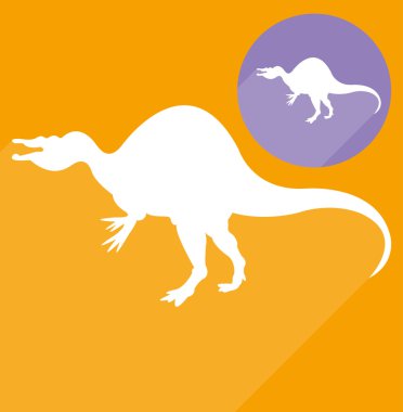 Spinosaurus dinozor siluet