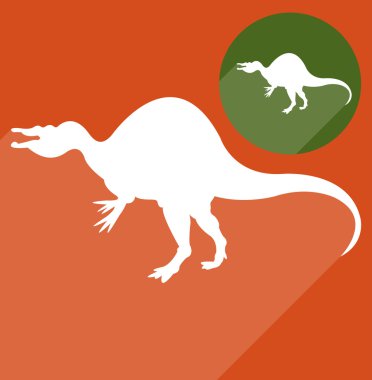 Spinosaurus dinozor siluet
