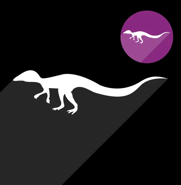 Dinozor siluet — Stok Vektör