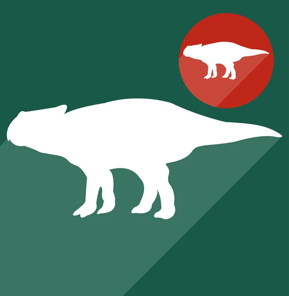 Protoceratops dinosaur silhouet — Stockvector