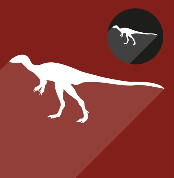 Dinosaur silhouet — Stockvector