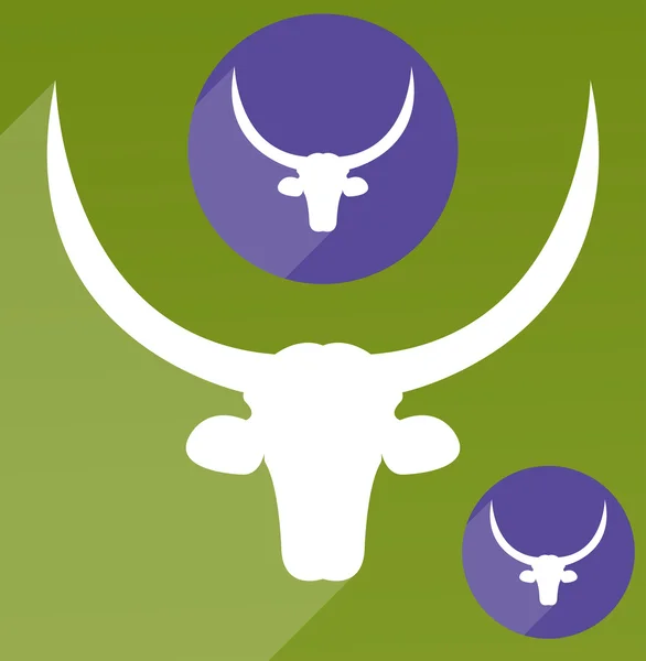 Силуэт знака быка — стоковый вектор