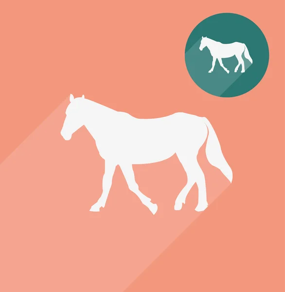 Silueta de caballo — Vector de stock