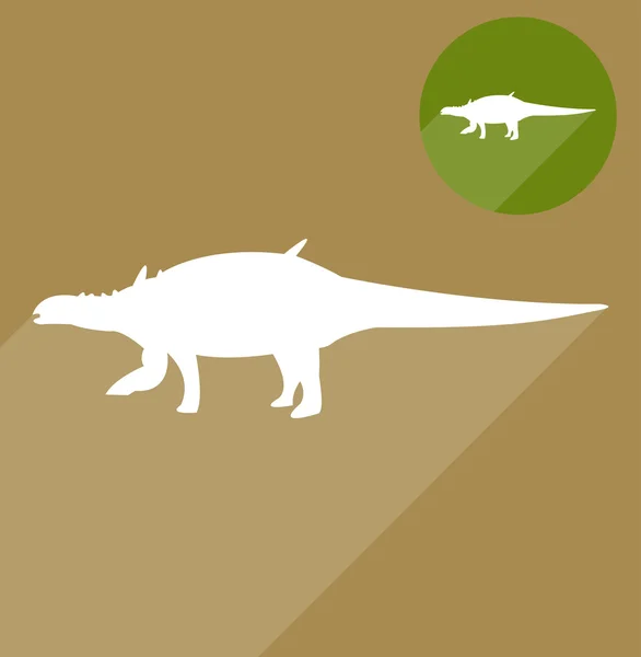 Dinosaur silhouet — Stockvector