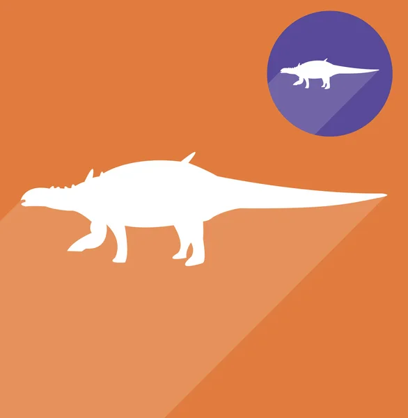 Silueta de dinosaurio — Archivo Imágenes Vectoriales