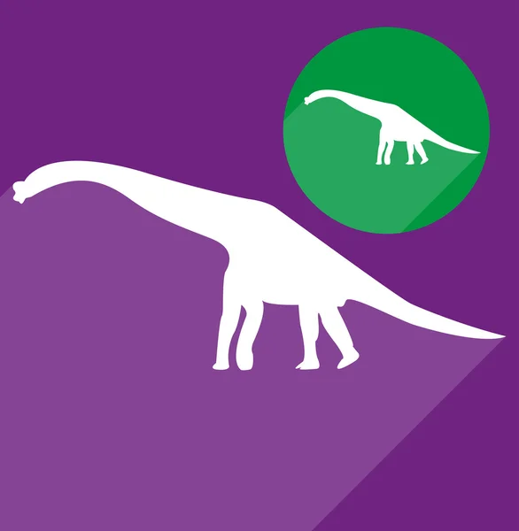 Brachiosaurus silhouet — Stockvector