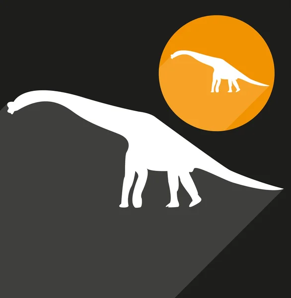 Brachiosaurus silhouet — Stockvector