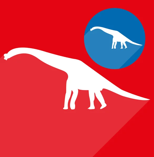 Brachiosaurus silhouet — Stockvector