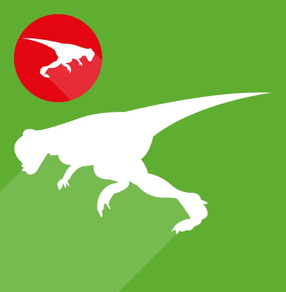 Sylwetka dinozaur Megalozaur — Wektor stockowy