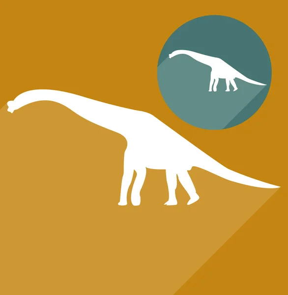 Silueta de braquiosaurio — Archivo Imágenes Vectoriales