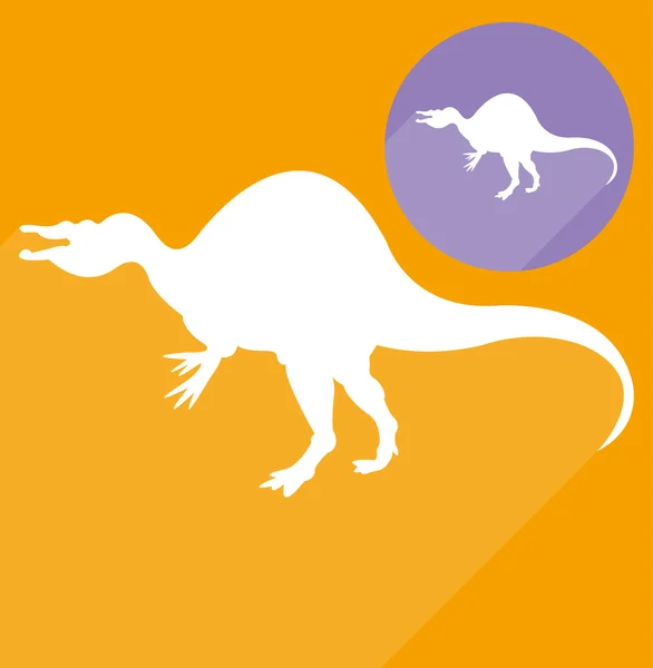 Spinosaurus dinosaur silhouet — Stockvector