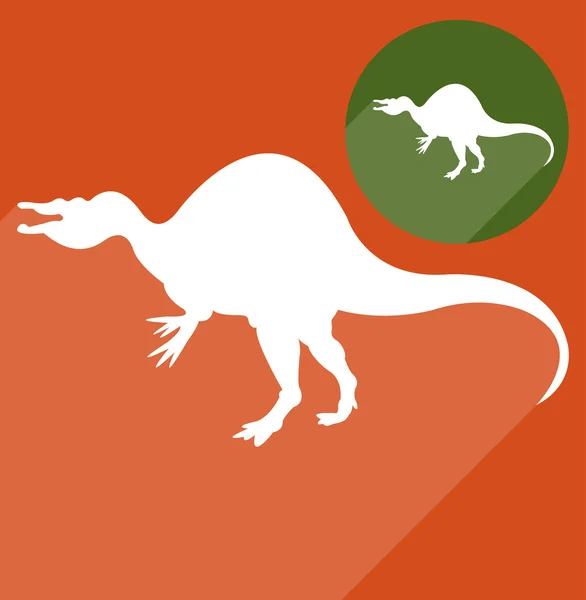 Spinosaurus dinosaur silhouet — Stockvector