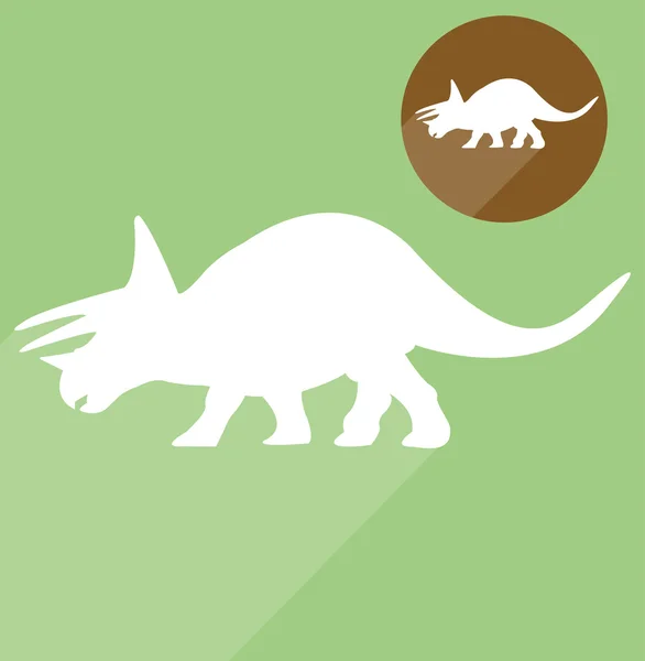 Triceratops Dinosaur — Stock Vector