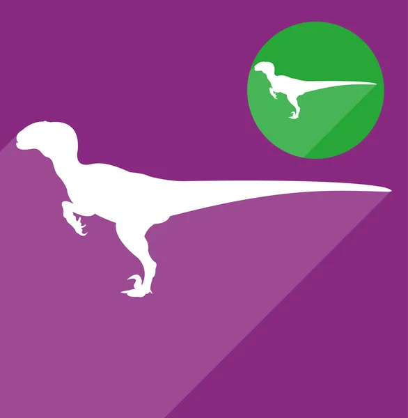 Velociraptor Dinosaur silhouette — Stock Vector