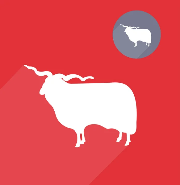 Angora goat silhouette — Stock Vector
