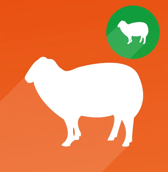 Sylwetka owiec — Wektor stockowy