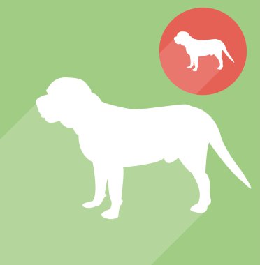 Fransız Mastiff köpek siluet
