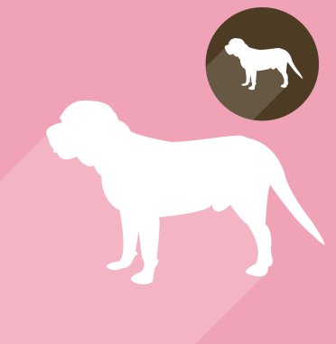 Fransız Mastiff köpek siluet
