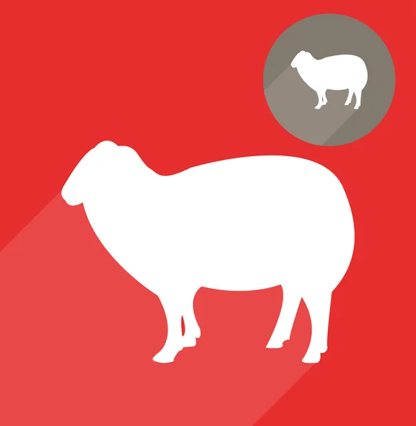 Silhouette de mouton — Image vectorielle