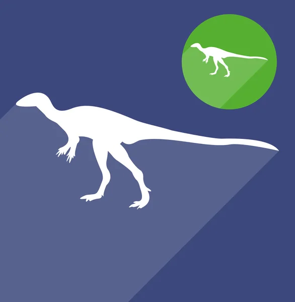 Silhouette dinosaure — Image vectorielle