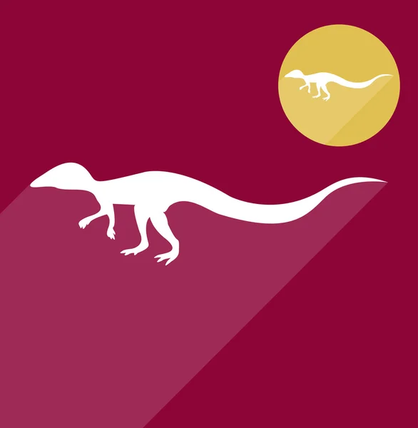 Silueta de dinosaurio — Vector de stock